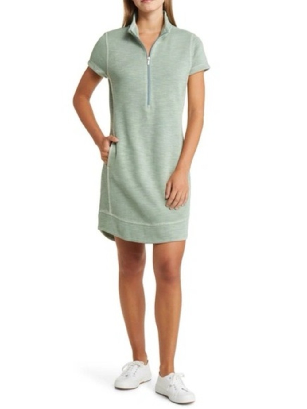 Tommy Bahama Mint Green Short Sleeve Zip-Up Dress